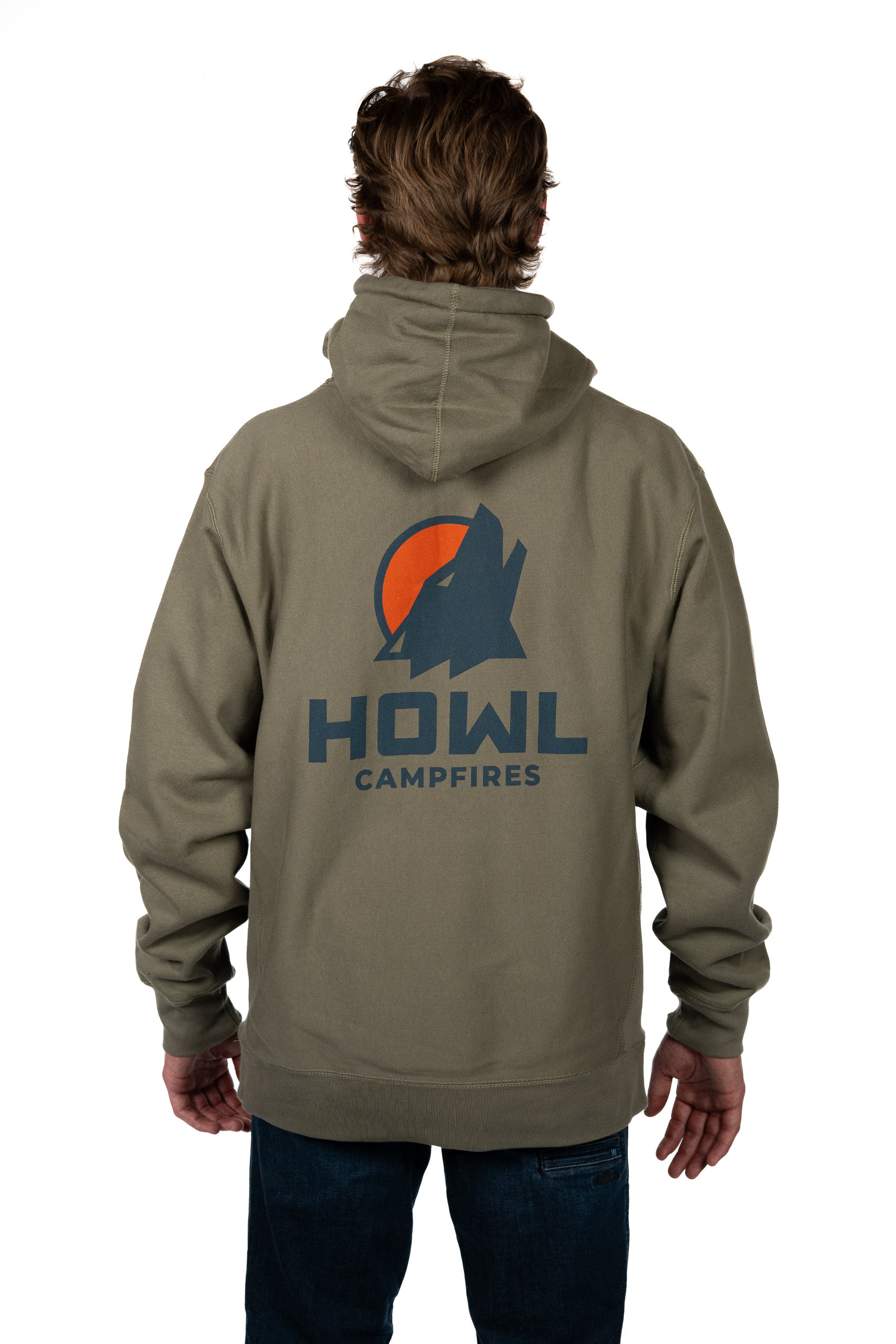Heavyweight Olive Howl Hoodie